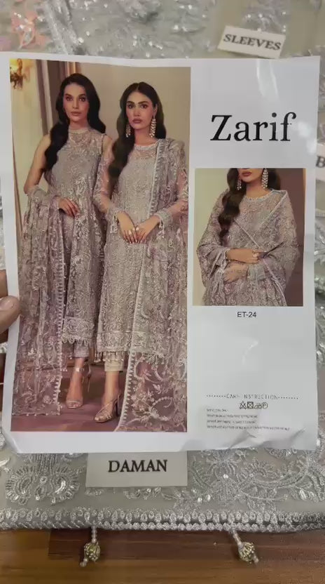 Indian Chiffon 3 Piece | PARTY WEAR COLLECTION | UNSTITCHED SUIT