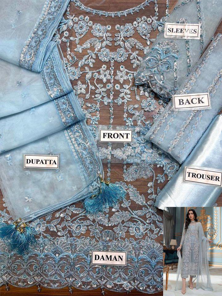 Indian Chiffon | Unstitched 3 piece | Luxury Collection