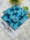 Lawn 2 Piece Unstitched Suit - Sky Blue Large Floral Print (Hazra Exclusive)