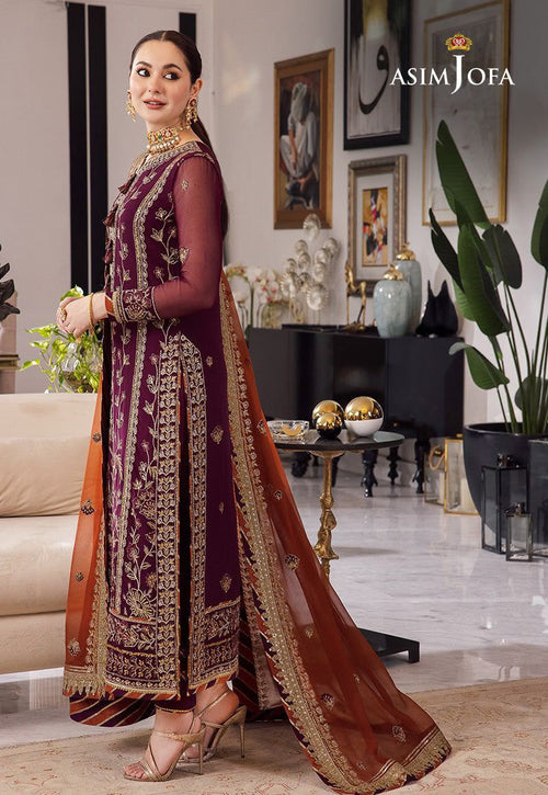 Asim Jofa  3 Piece Unstitched Suit - Craftsmanship Vol-2