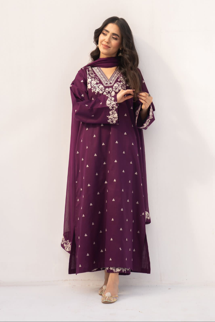 LAWN 3 PIECE | UNSTICHED SUIT | SUMMER COLLECTION