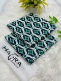 Lawn 2 Piece Unstitched Suit - Green Geometric Ikat (Hazra Exclusive)