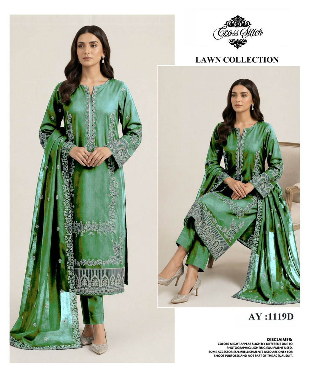 Cross Stitch | Lawn 3 Piece| Unstitched suit