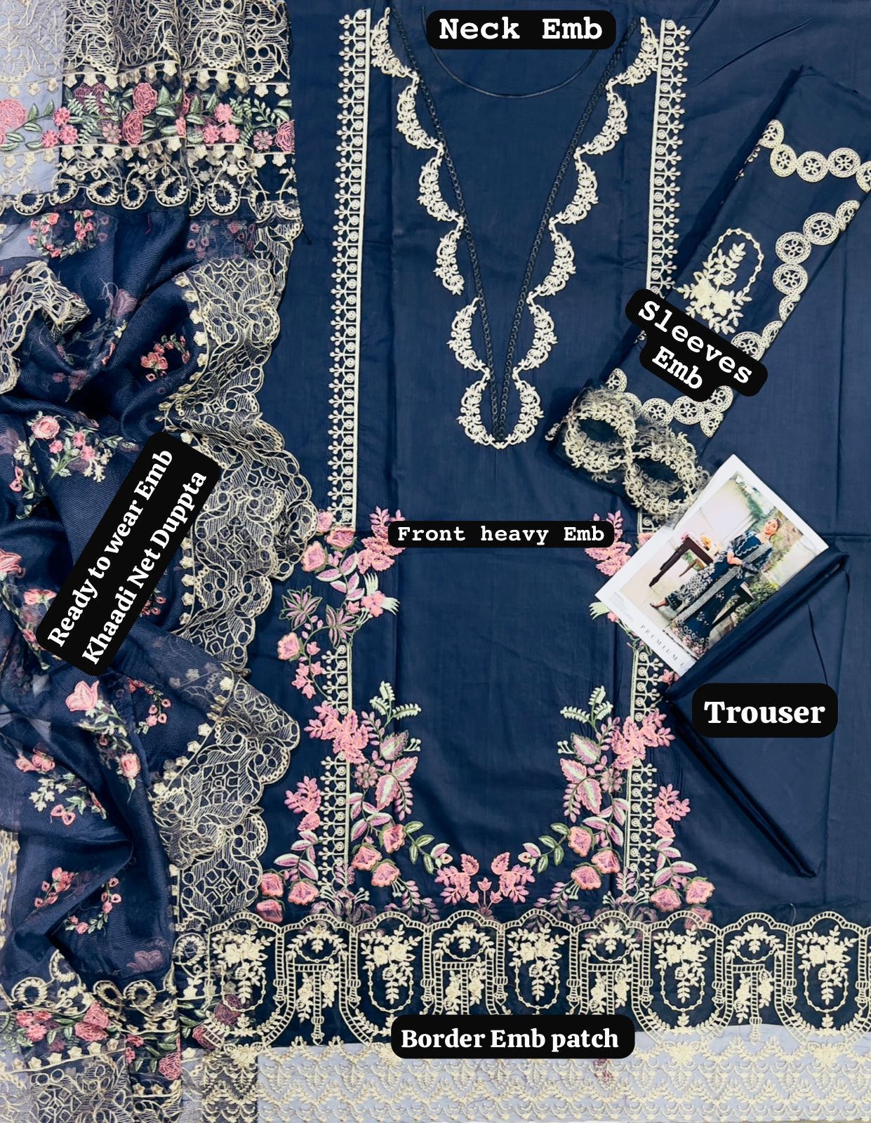 LAWN 3 PIECE | UNSTICHED SUIT | LUXURY SUMMER COLLECTION