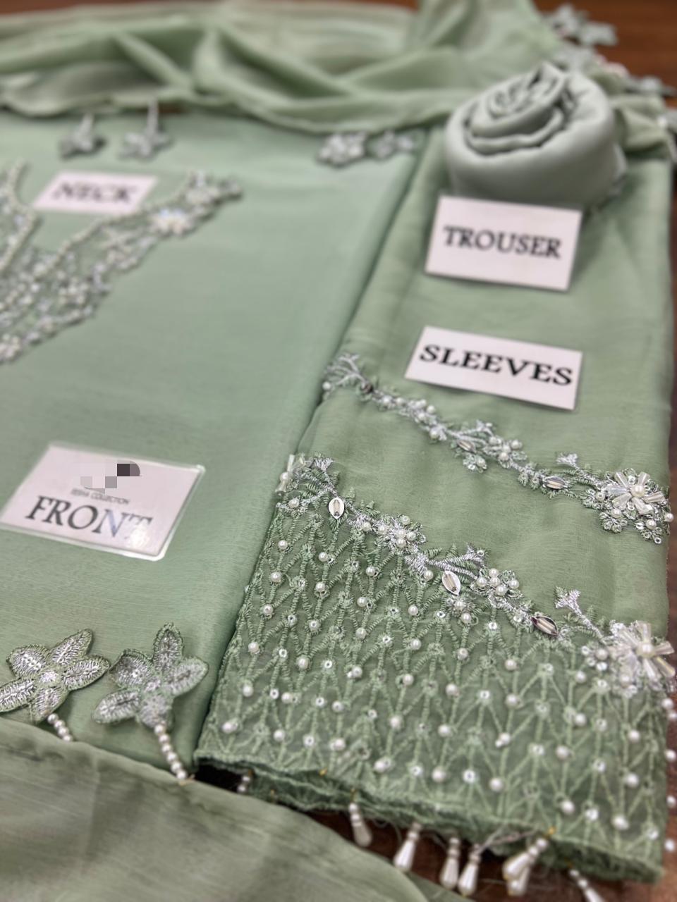 Indian Chiffon | Unstitched 3 piece | Luxury Collection