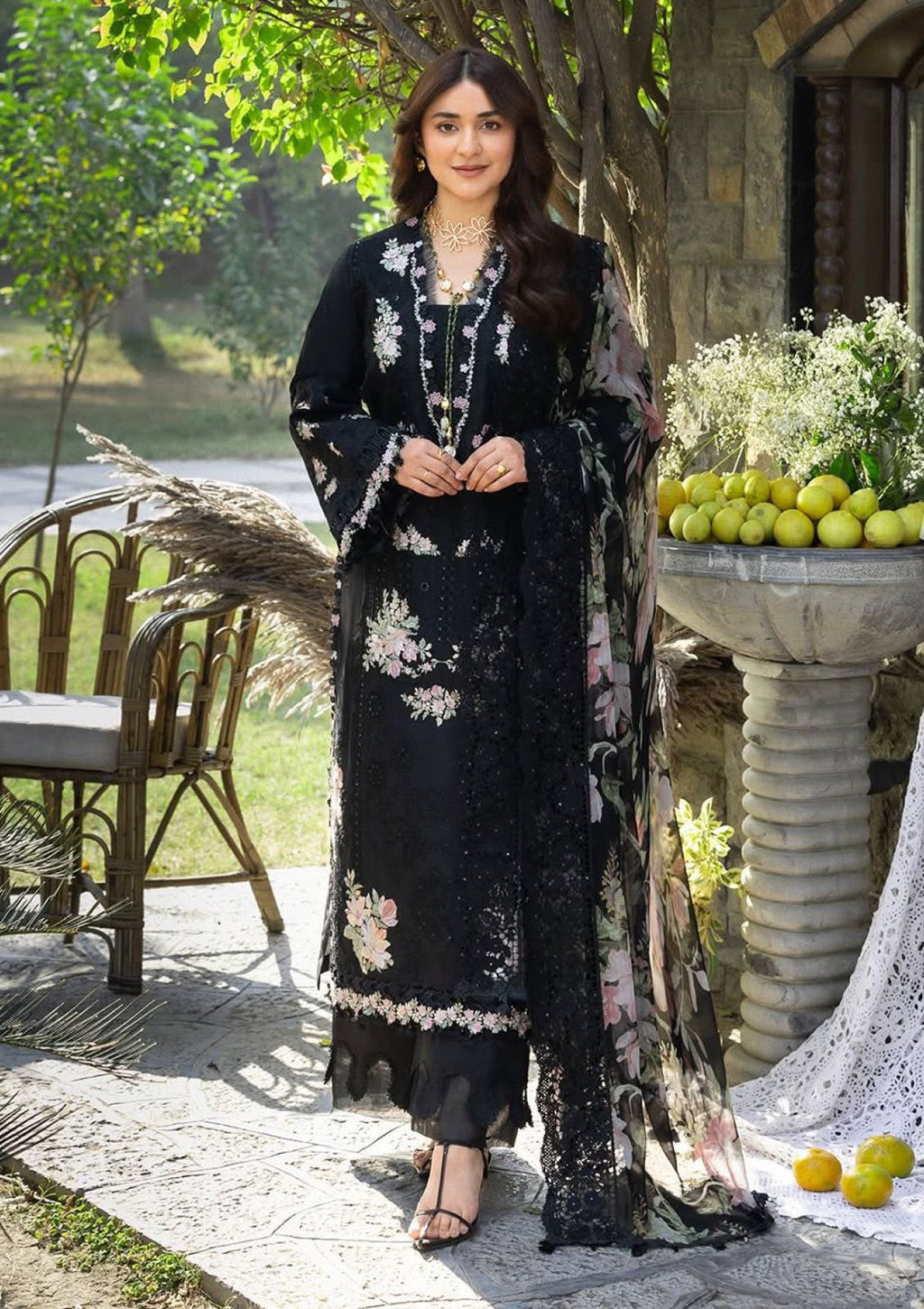 LAWN 3 PIECE | LUXURY SUMMER COLLECTION | UNSTITCHED SUIT Vol.25