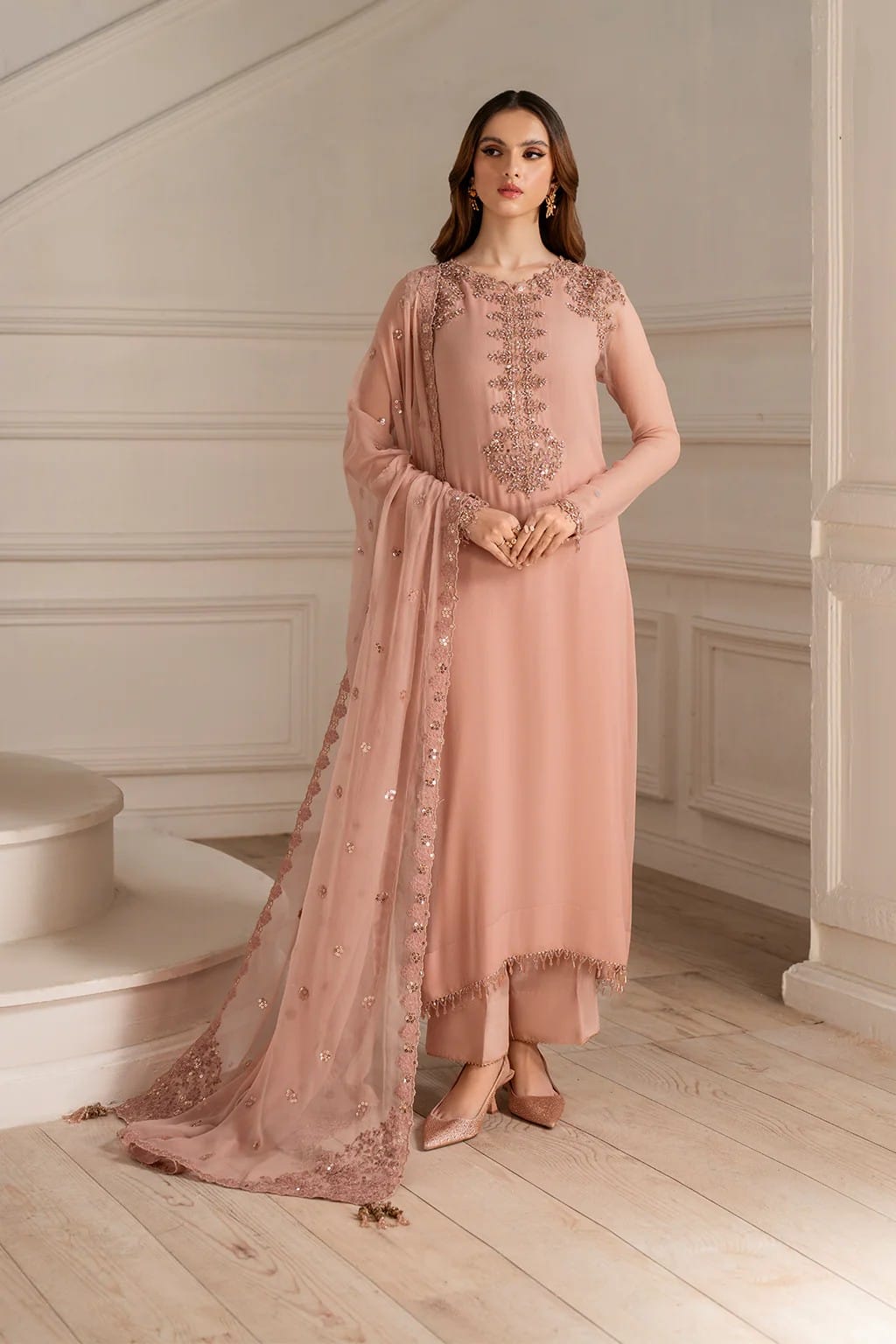 CHIFFON 3 PIECE | LUXURY SUMMER COLLECTION | UNSTITCHED SUIT
