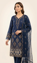 FANCY 3 PIECE | INDIAN CHIFFON FABRIC | UNSTITCHED SUIT