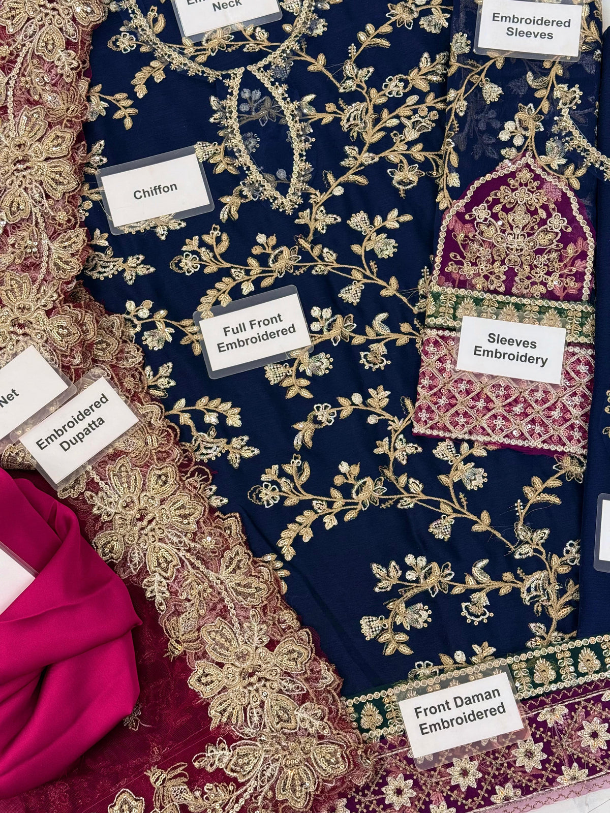 Luxury Collection | Heavy Emb 3 Piece | Unstitched Suit